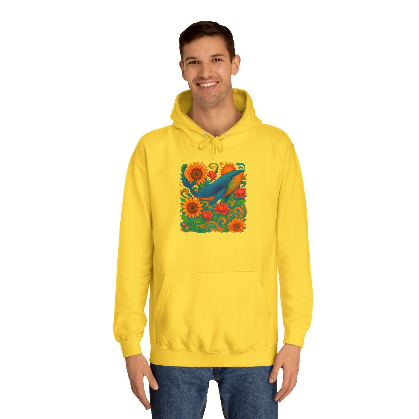 Bottom Time Unisex Whale College Hoodie, Ocean wear, beach lovers, marine animals, octopus, Perfect for Campus Life, Gifts for scuba divers, Relaxed Fit Hoodie, gift for Whale lovers