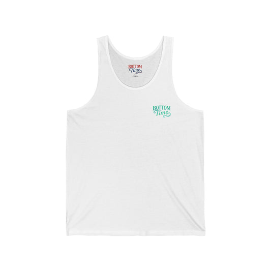 Sea Turtl Ocean Tank, Gift for sea turtle lover , Unisex Jersey Tank - Fun Bottom Time Graphic Tee, Summer Beachwear, Casual Everyday Wear, Gift for Fish Lovers, USA Inspired Apparel