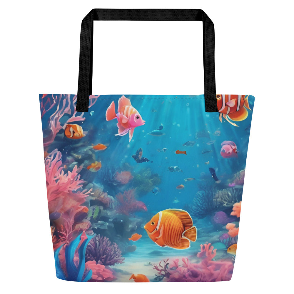 Sea Turtle Large Tote Bag