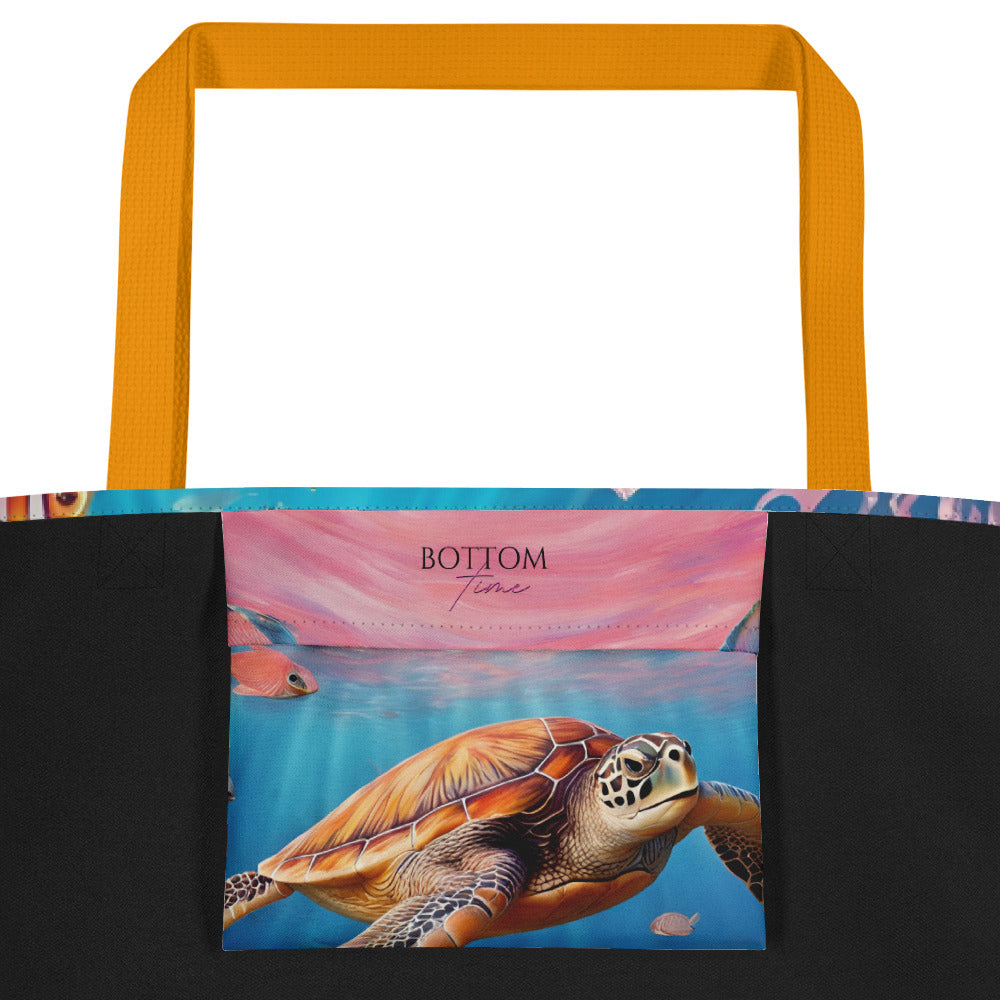 Sea Turtle Large Tote Bag