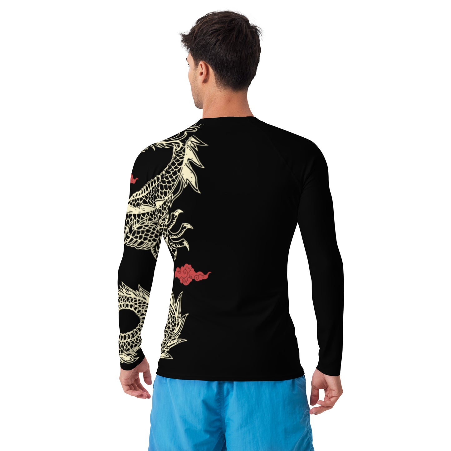 Bottom Time™ Eco-Friendly Men's Rash Guard, Custom, Dragon, Sets