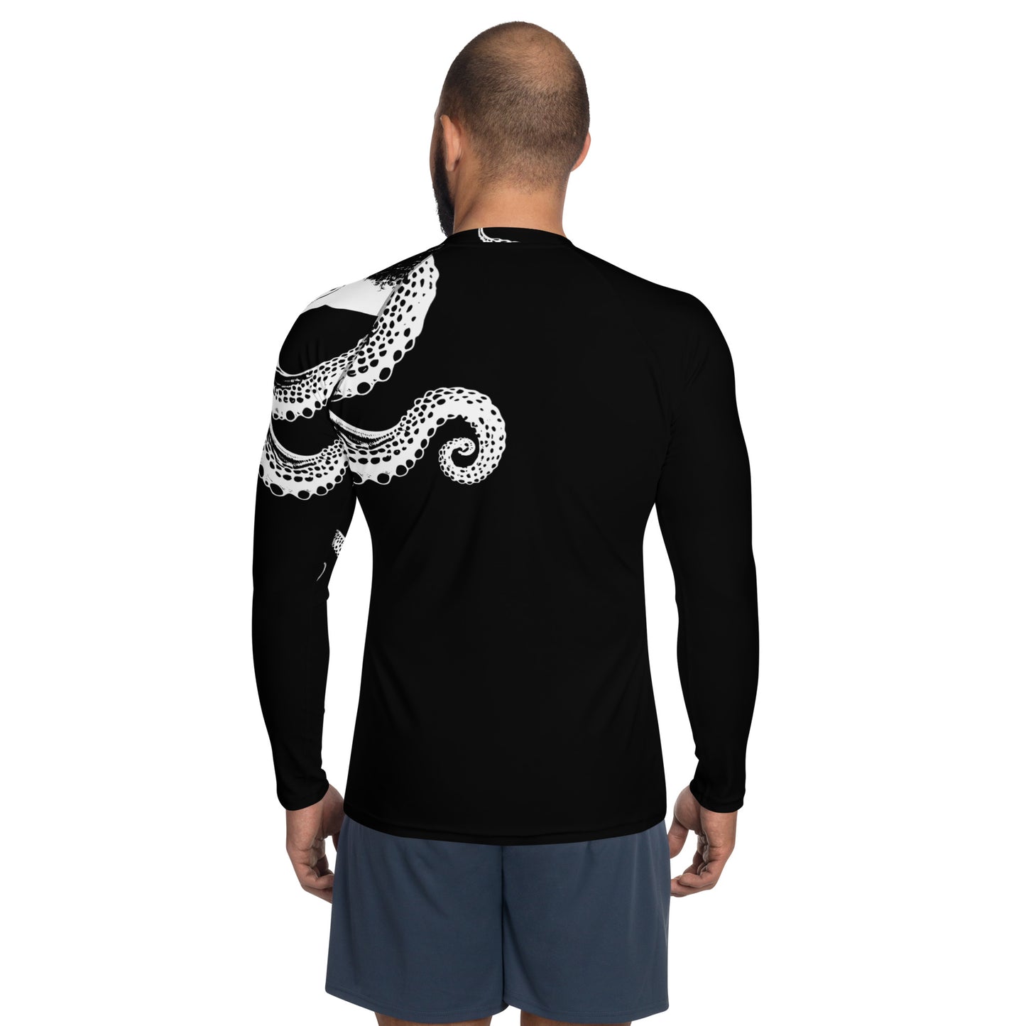 Bottom Time™ Eco-Friendly Men's Rash Guard, Octopus Shirt