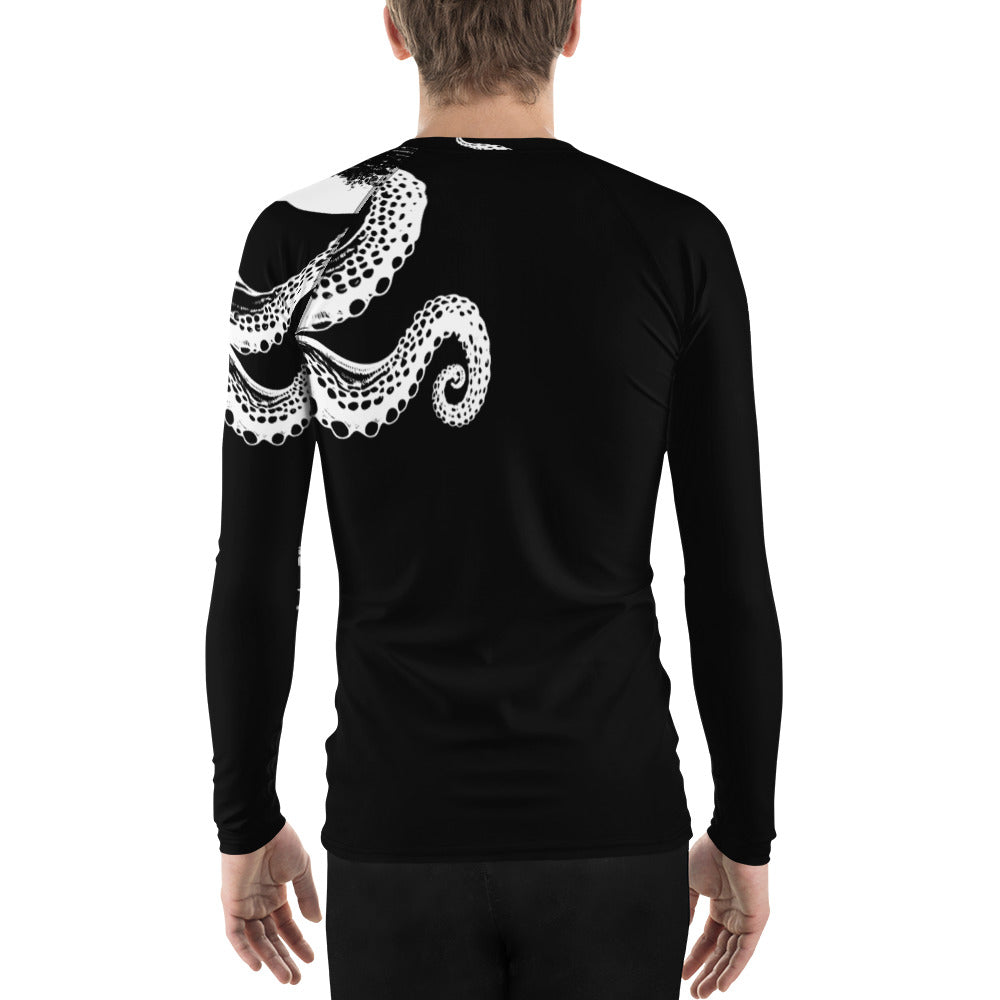 Bottom Time™ Eco-Friendly Men's Rash Guard, Octopus Shirt