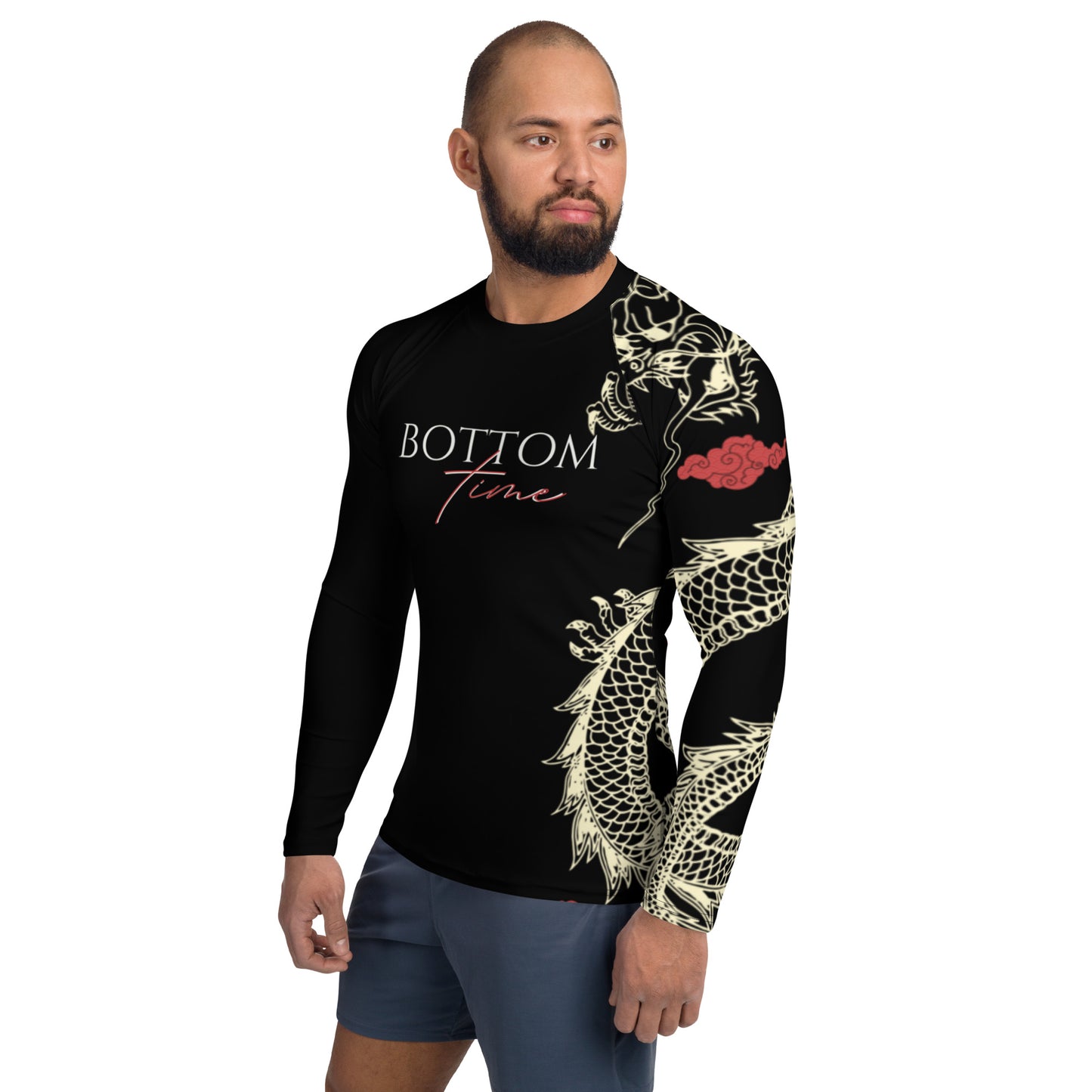 Bottom Time™ Eco-Friendly Men's Rash Guard, Custom, Dragon, Sets