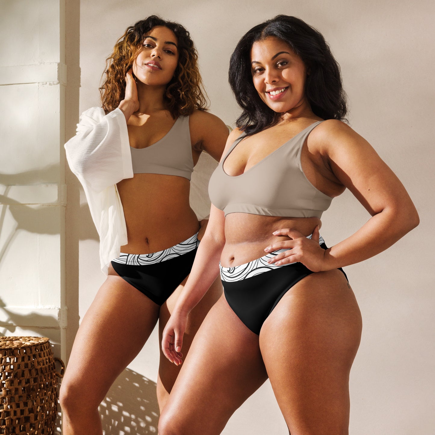 Bottom Time™ Eco-Friendly Recycled High-Waisted Bikini, Compass