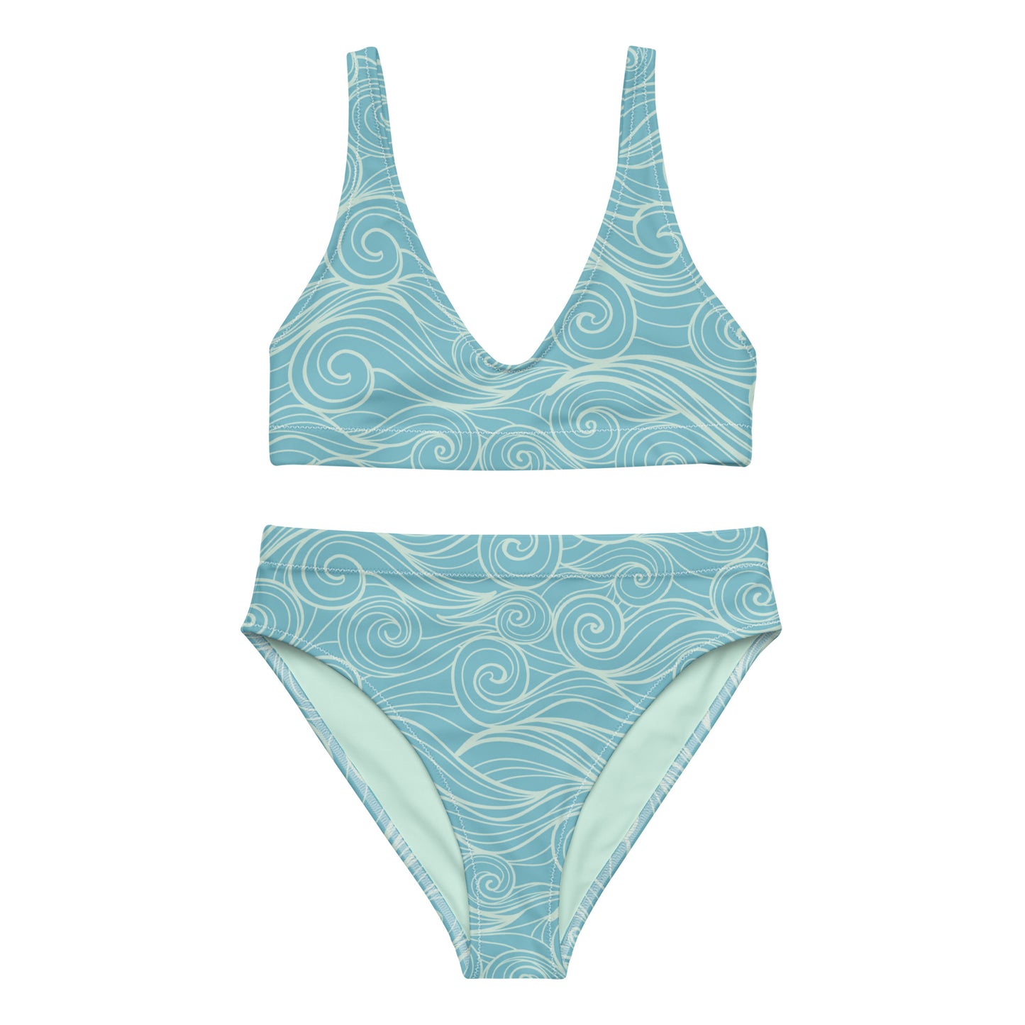 Bottom Time™ Eco-Friendly Recycled high-waisted bikini, Dolphin