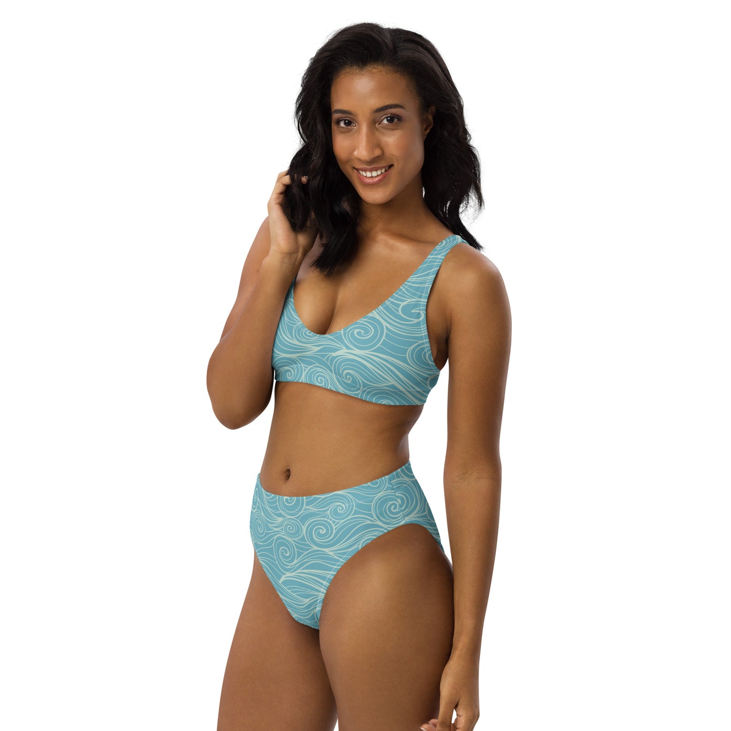 Bottom Time™ Eco-Friendly Recycled high-waisted bikini, Dolphin