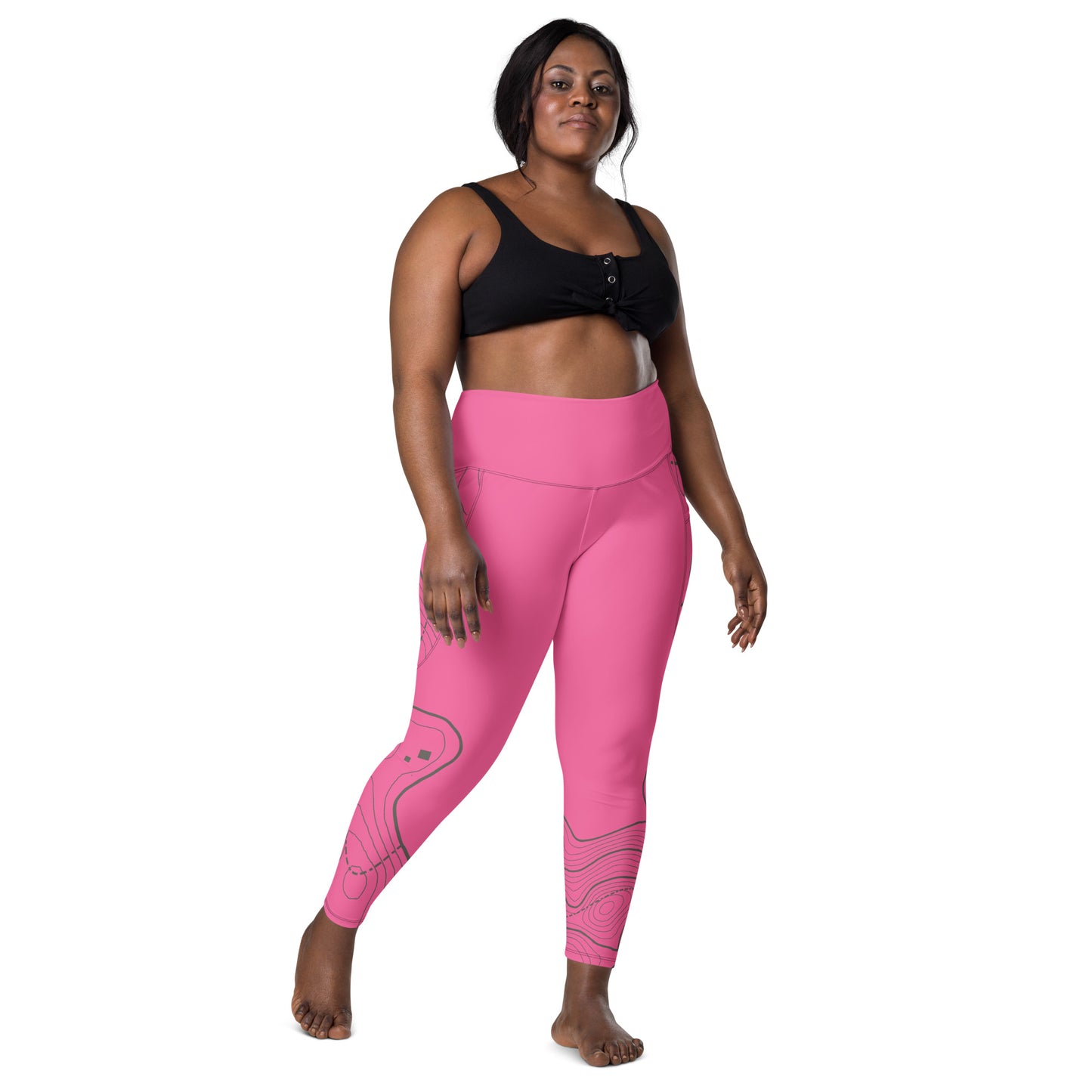 Bottom Time™ Eco-Friendly Dive Leggings, scuba pants with pockets pink, sets