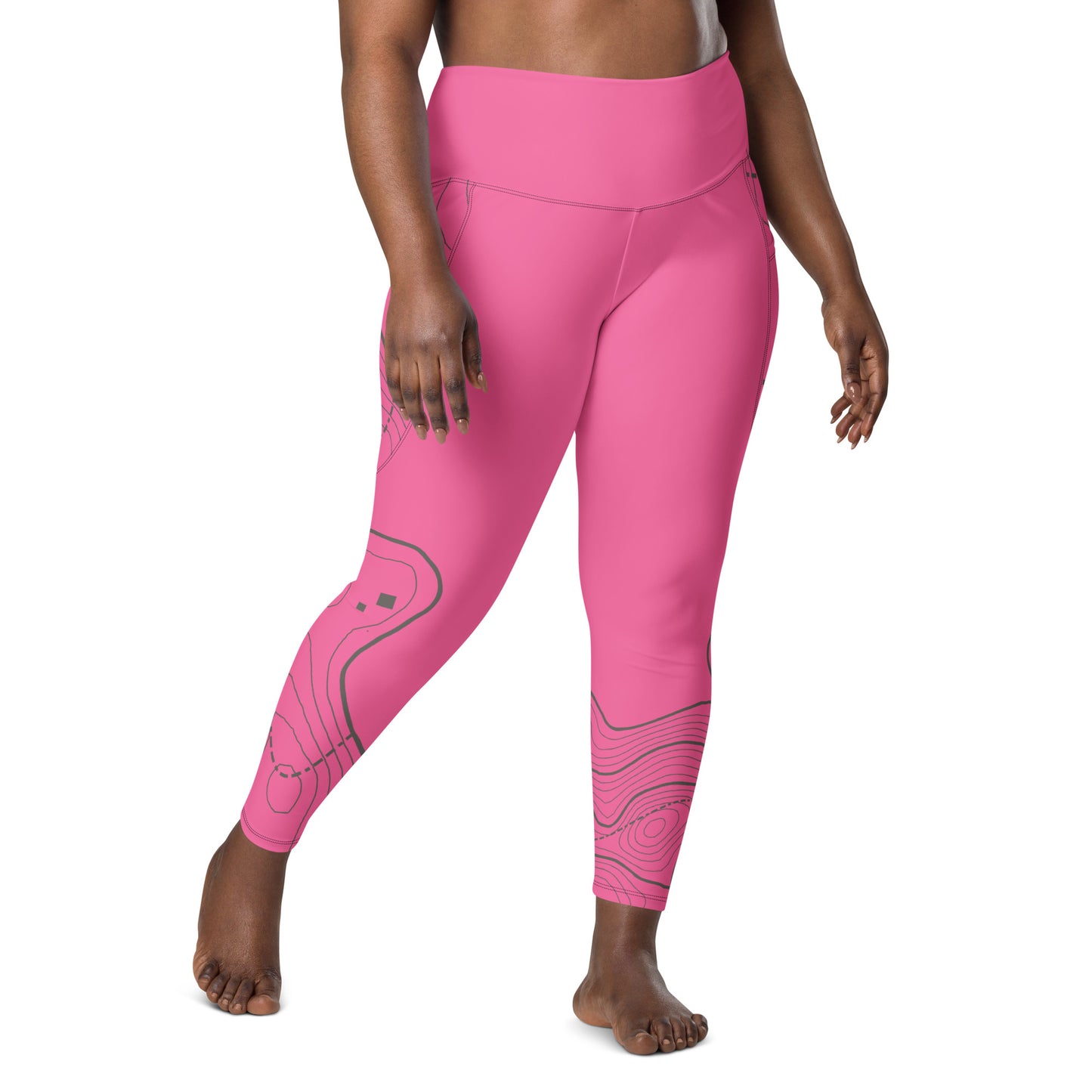 Bottom Time™ Eco-Friendly Dive Leggings, scuba pants with pockets pink, sets