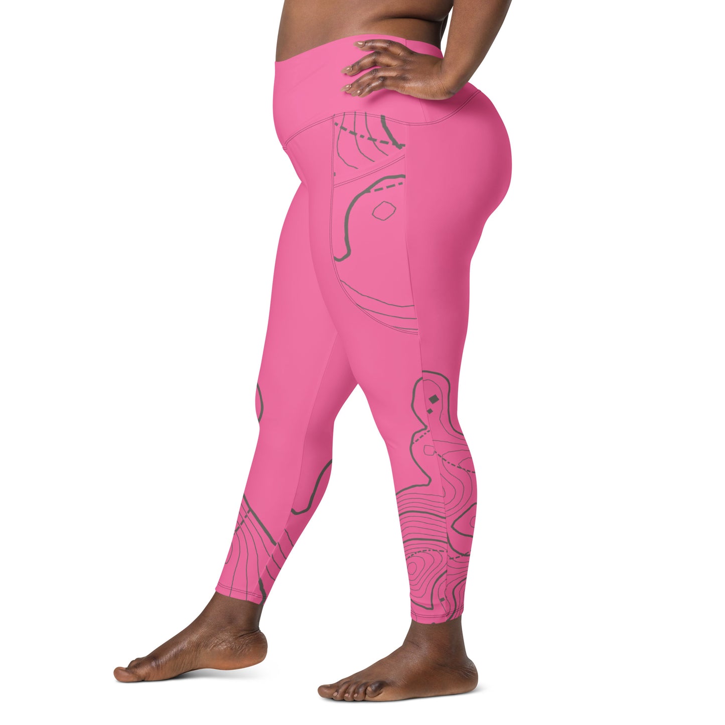 Bottom Time™ Eco-Friendly Dive Leggings, scuba pants with pockets pink, sets