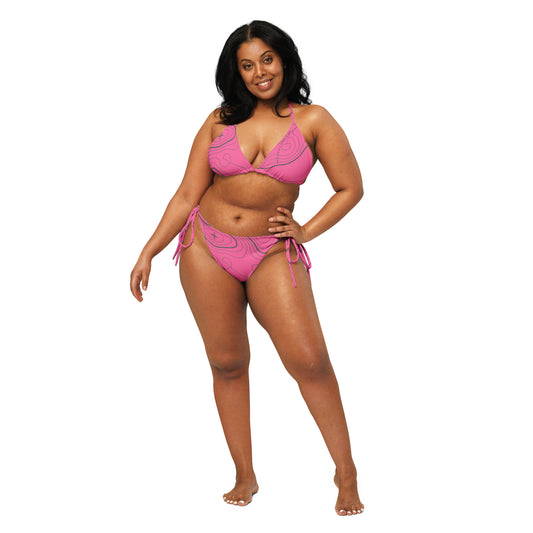 Bottom Time™ Women's Bikini Swimsuit, Pink, Ocean Floor, Sets