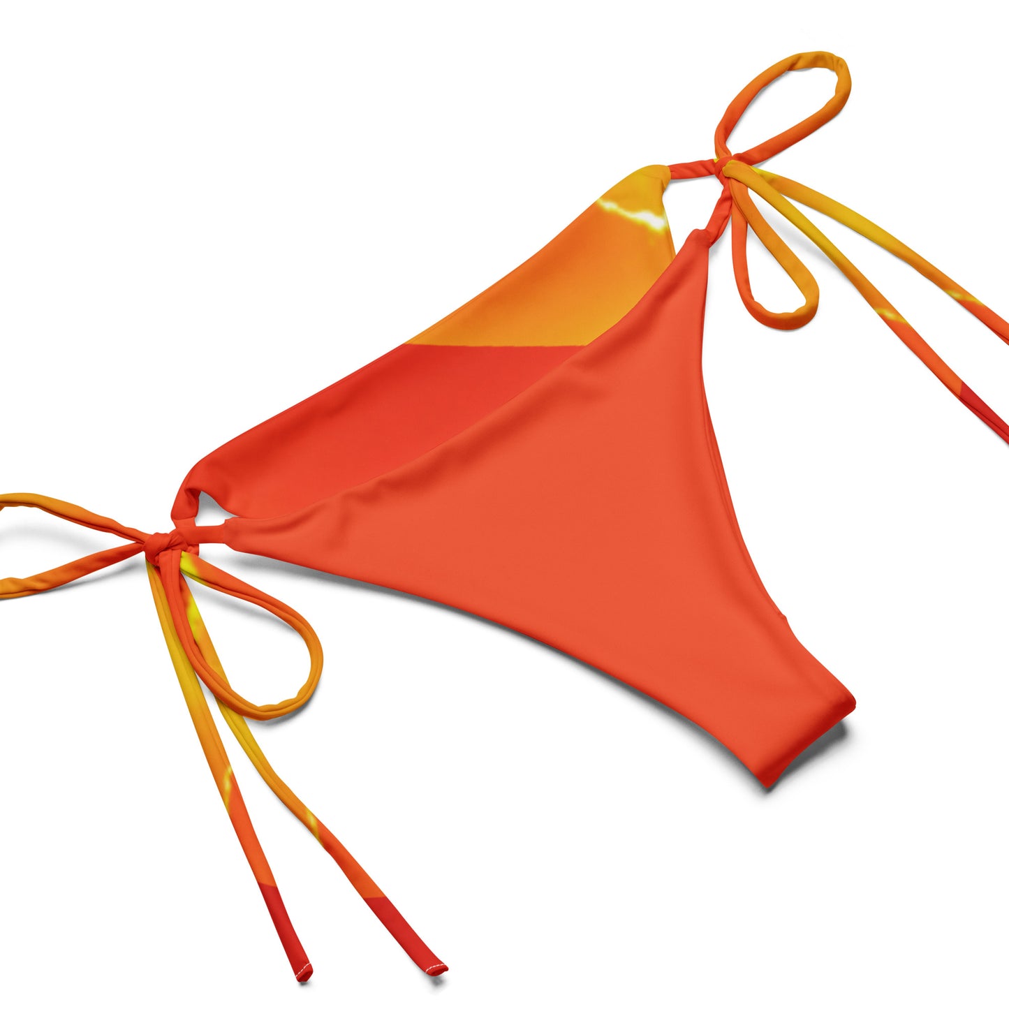 Strappy recycled string bikini,  Custom, Sunset