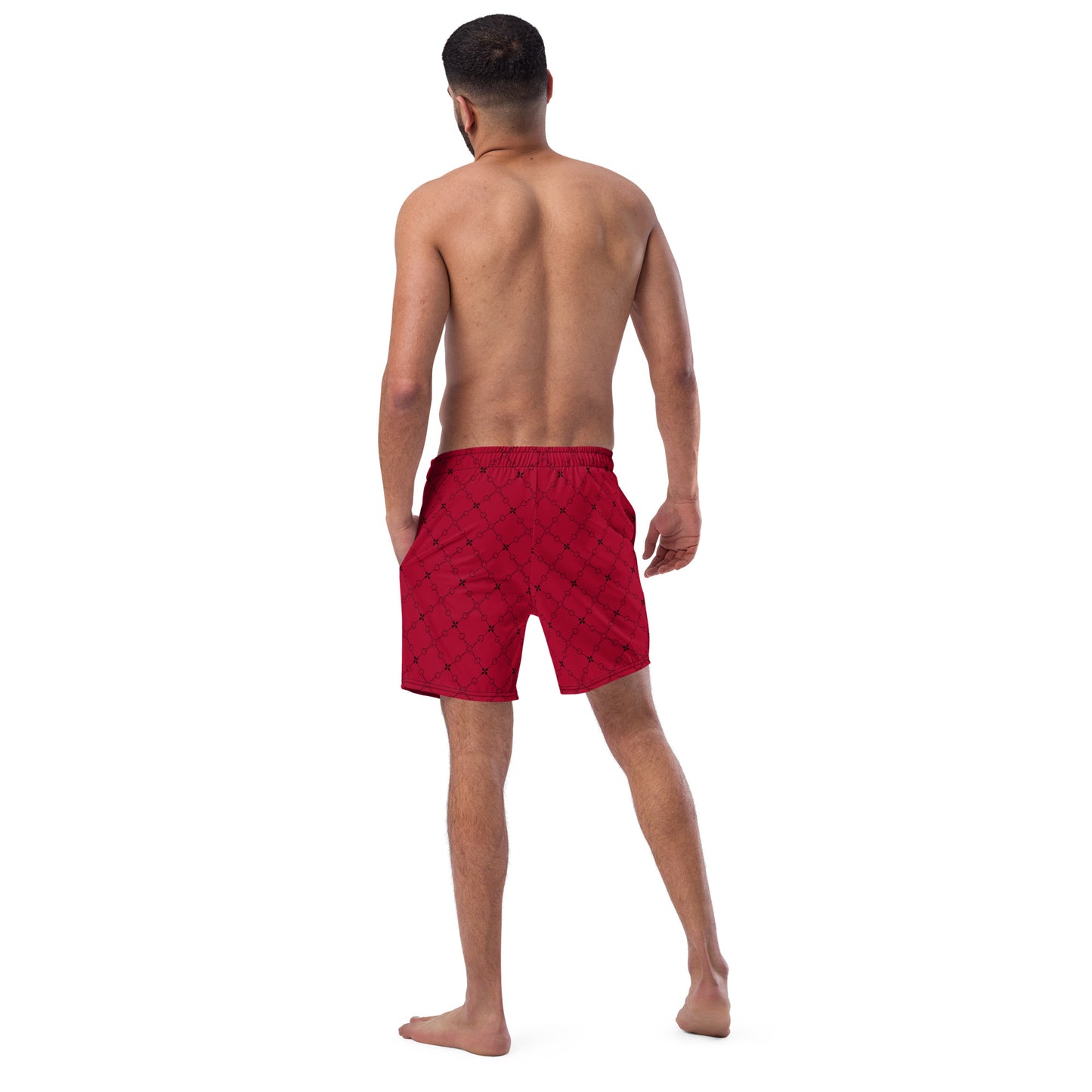 Bottom Time™ Eco-Friendly Men's Swim Trunks, Custom, Sets, red