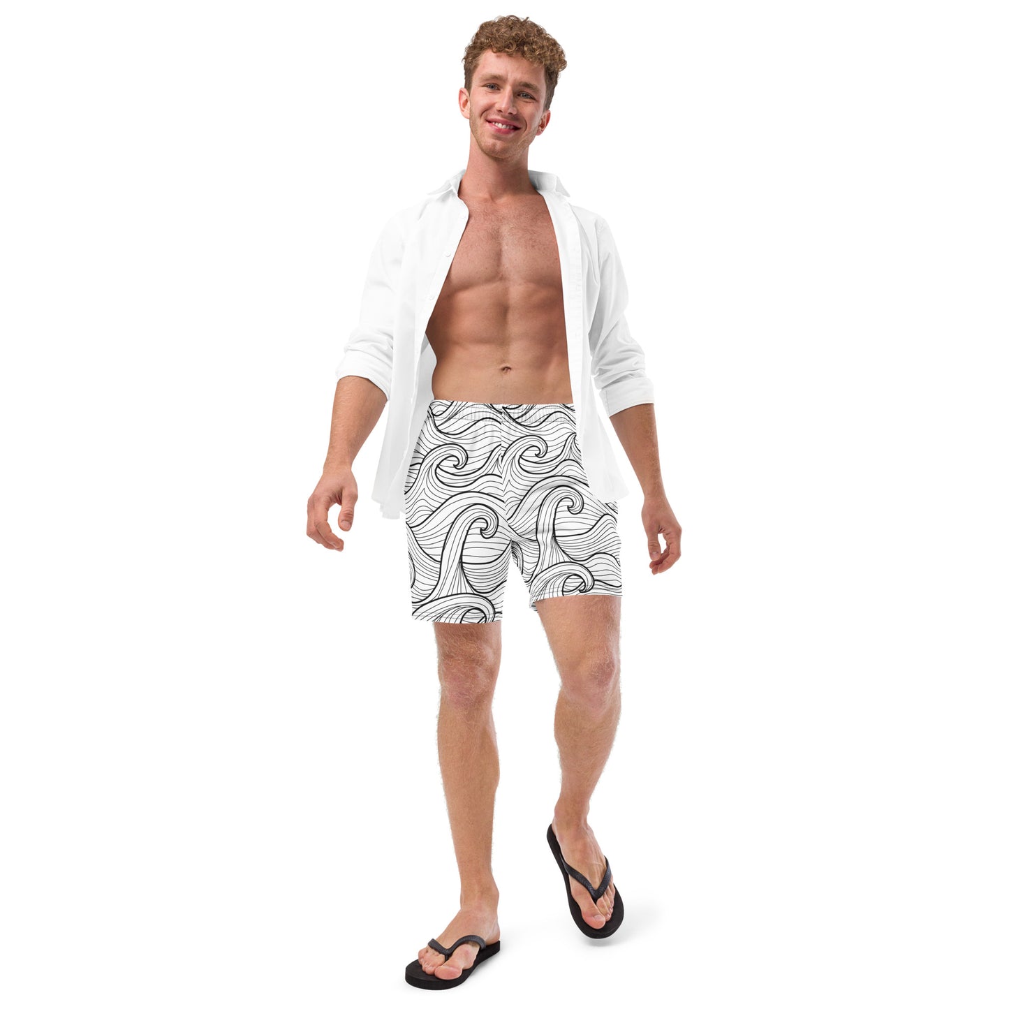 Bottom Time™ Eco-Friendly Men's Swim Trunks, Compass