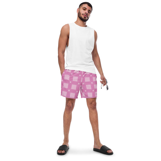 Bottom Time™ Eco-Friendly Men's Swim Trunks, Pink
