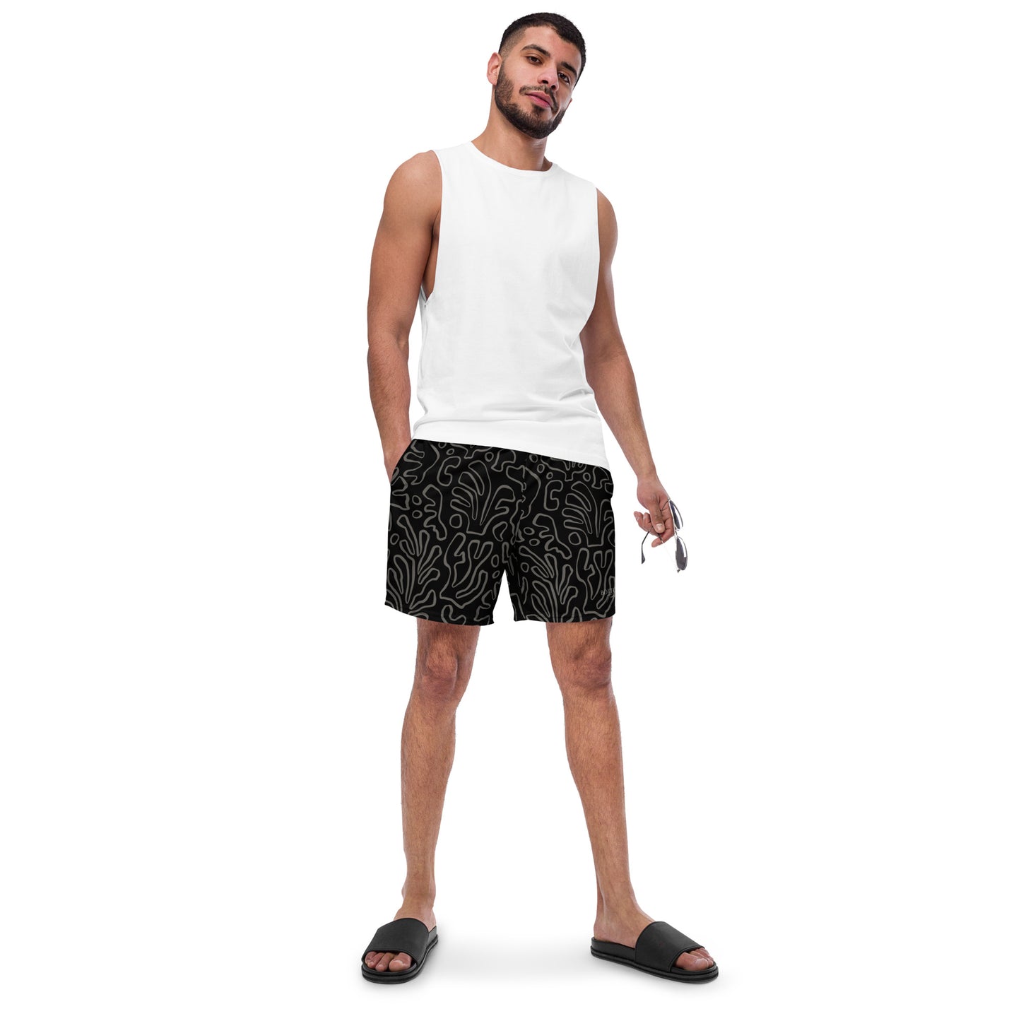 Bottom Time™ Eco-Friendly Men's Swim Trunks, Black