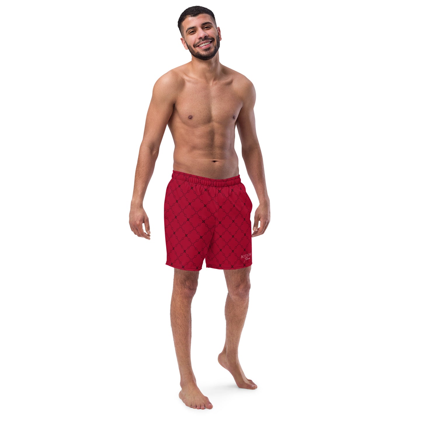 Bottom Time™ Eco-Friendly Men's Swim Trunks, Custom, Sets, red