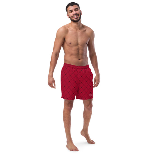 Bottom Time™ Eco-Friendly Men's Swim Trunks, Custom, Sets, red