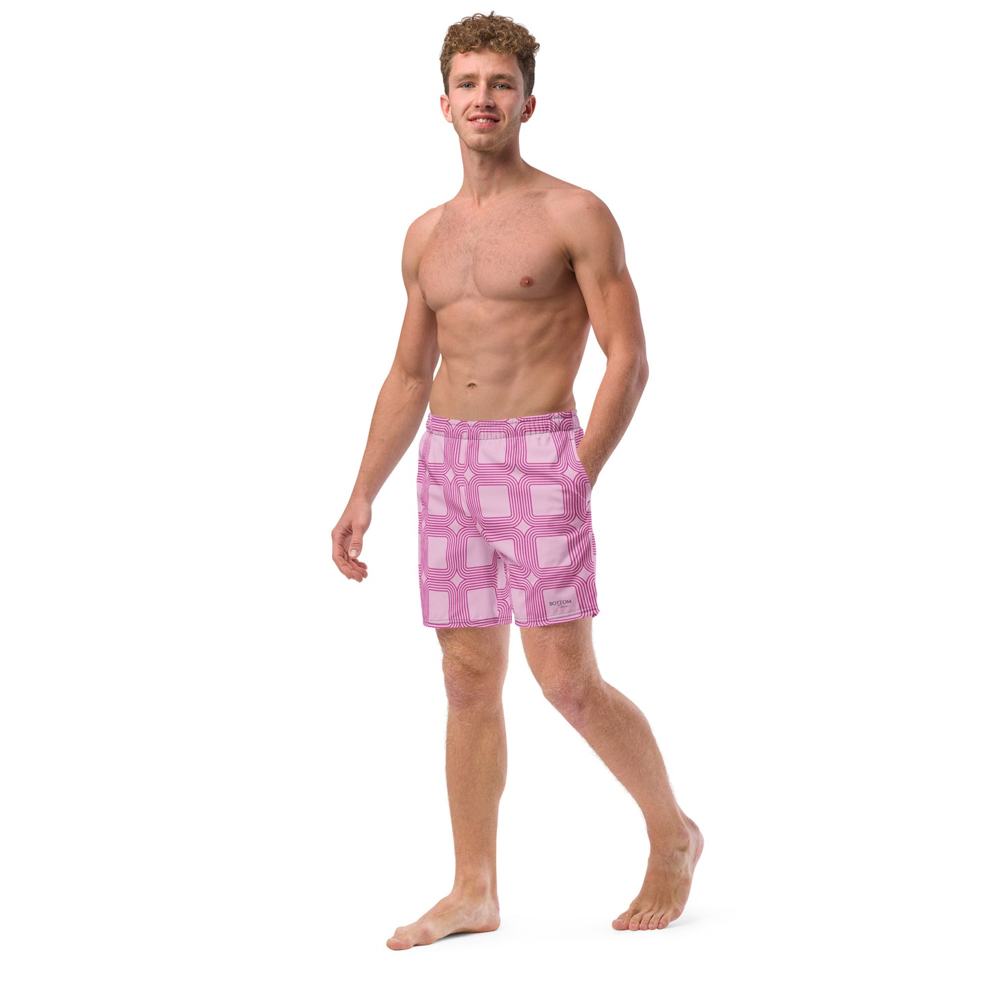 Bottom Time™ Eco-Friendly Men's Swim Trunks, Pink