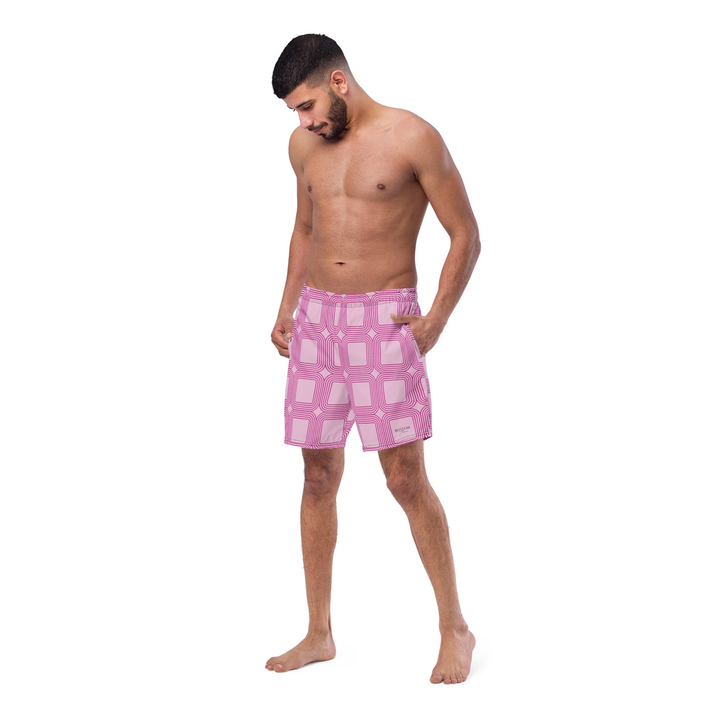 Bottom Time™ Eco-Friendly Men's Swim Trunks, Pink