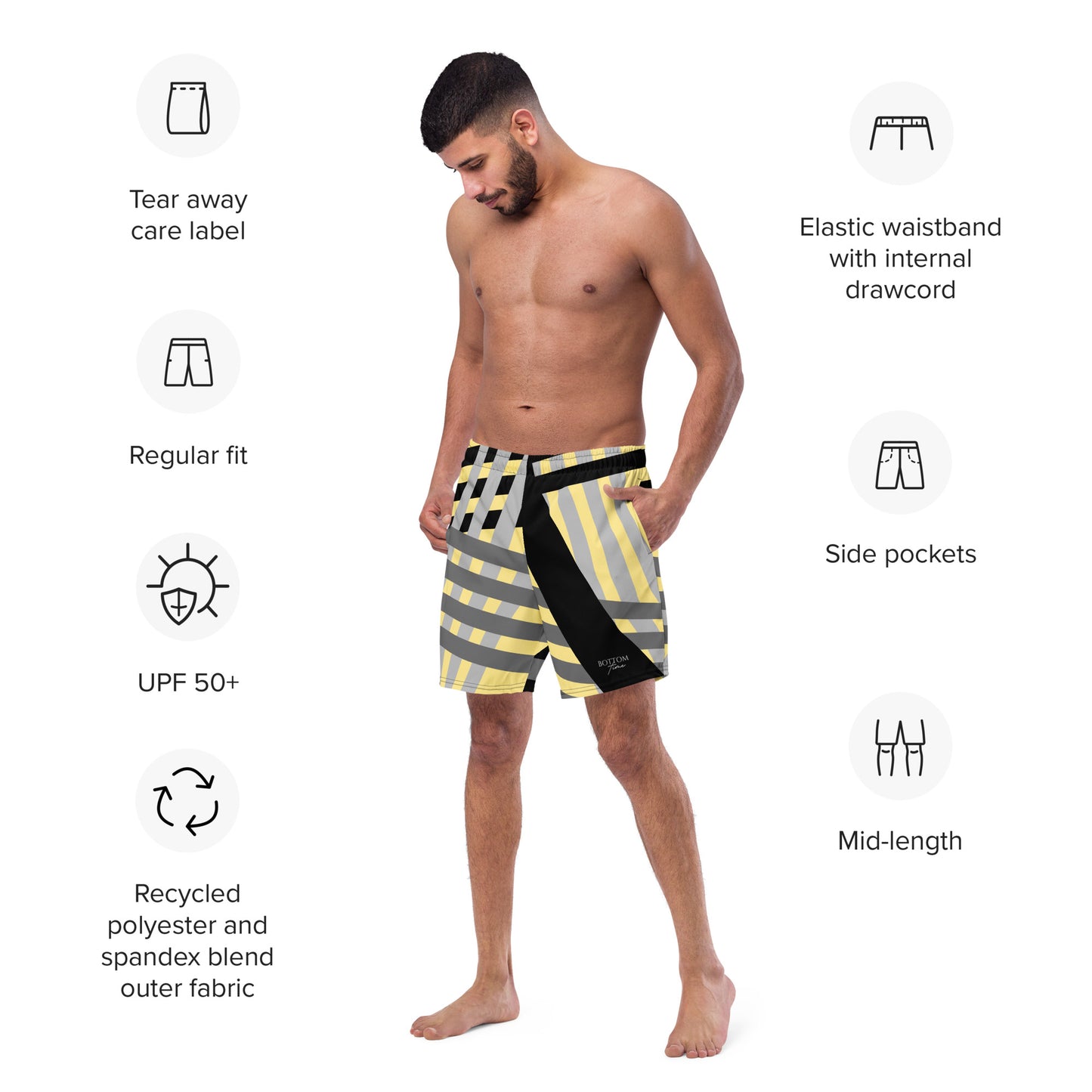 Bottom Time™ Eco-Friendly Men's Swim Trunks, Butterfly