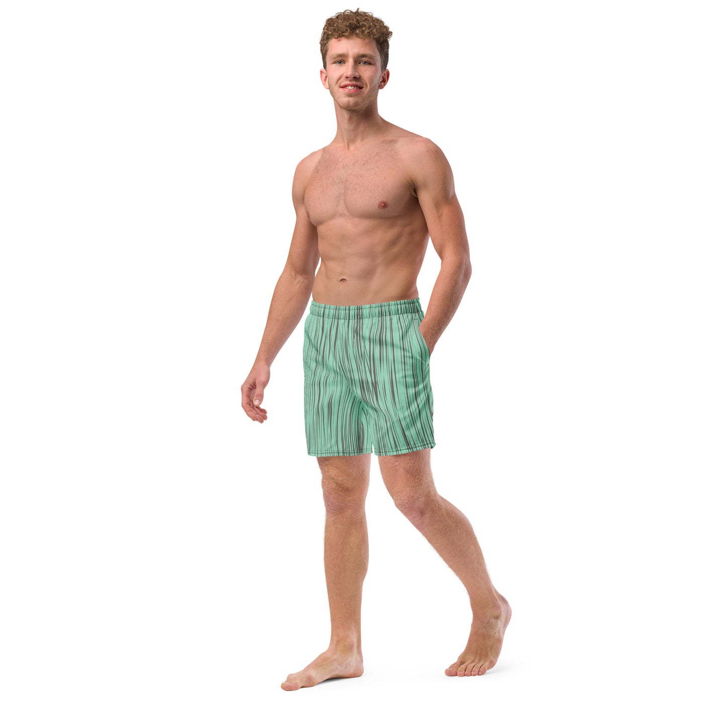 Bottom Time™ Eco-Friendly Men's Swim Trunks, Sea Turtle