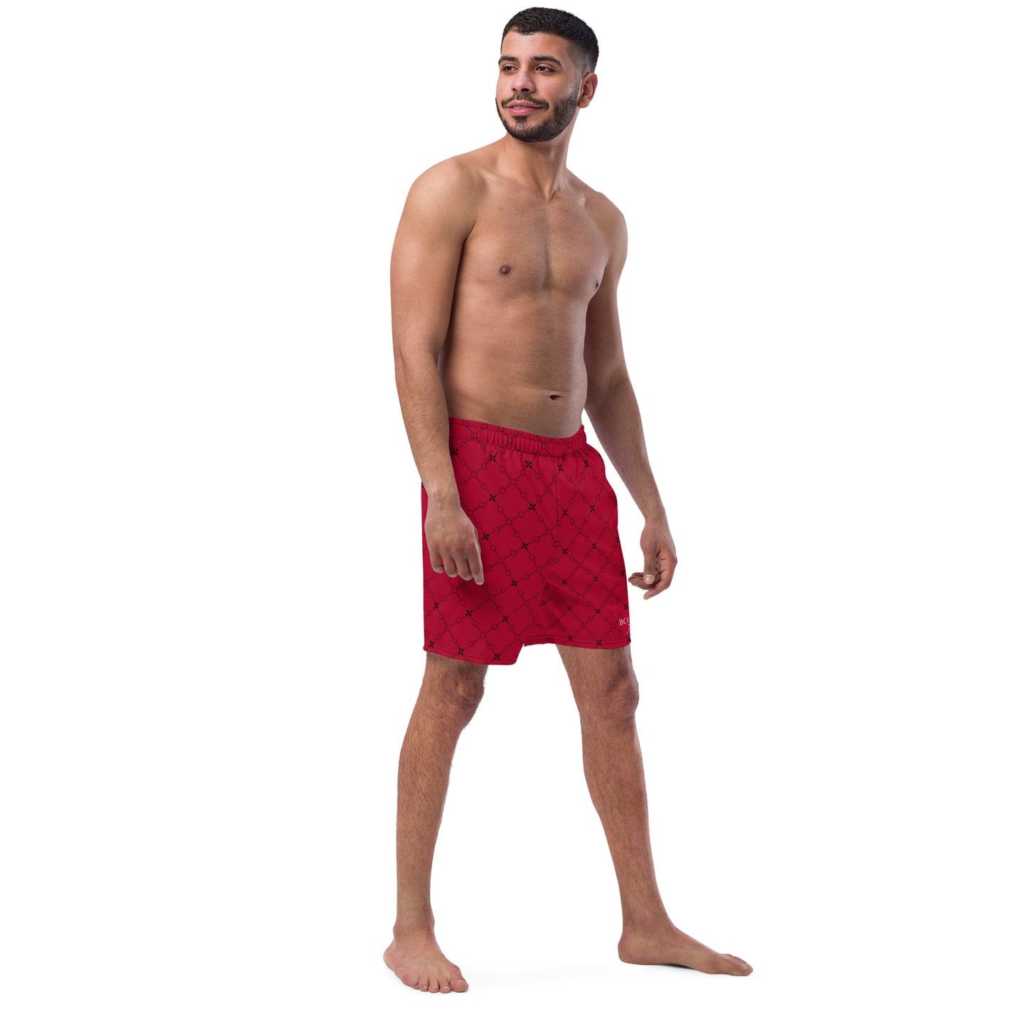 Bottom Time™ Eco-Friendly Men's Swim Trunks, Custom, Sets, red