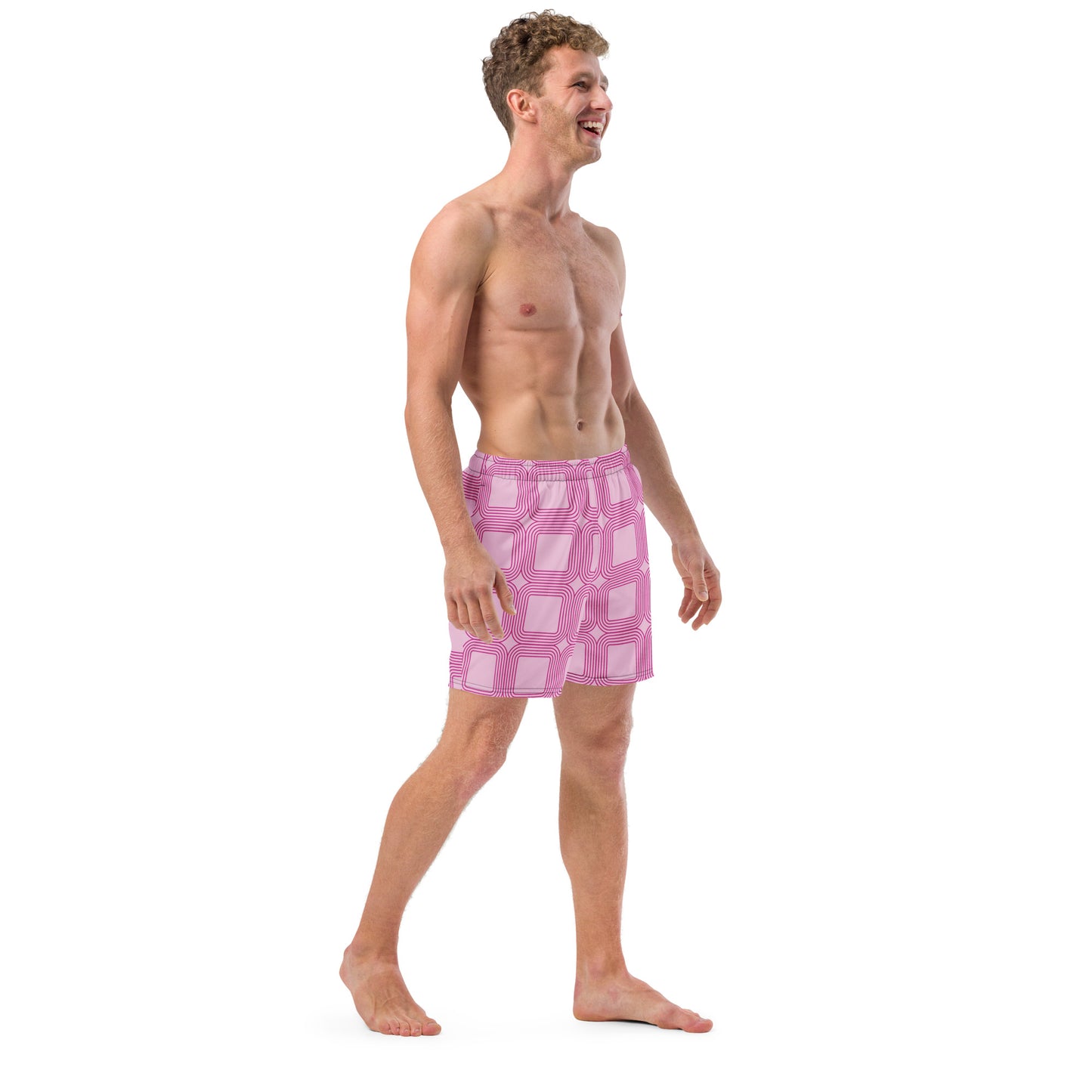 Bottom Time™ Eco-Friendly Men's Swim Trunks, Pink