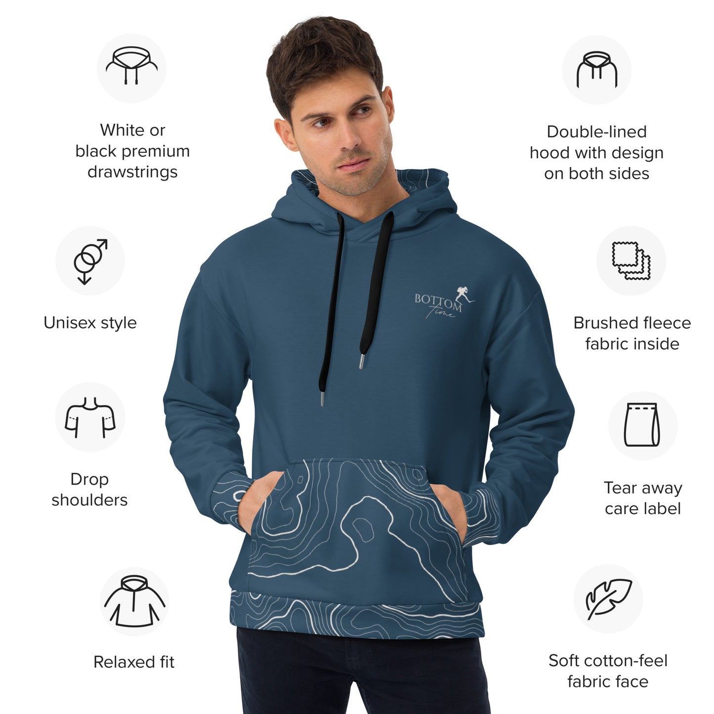 Bottom Time™ Eco-Friendly Unisex Hoodie, Ocean Floor, Sets, Scuba Diver Hoodie