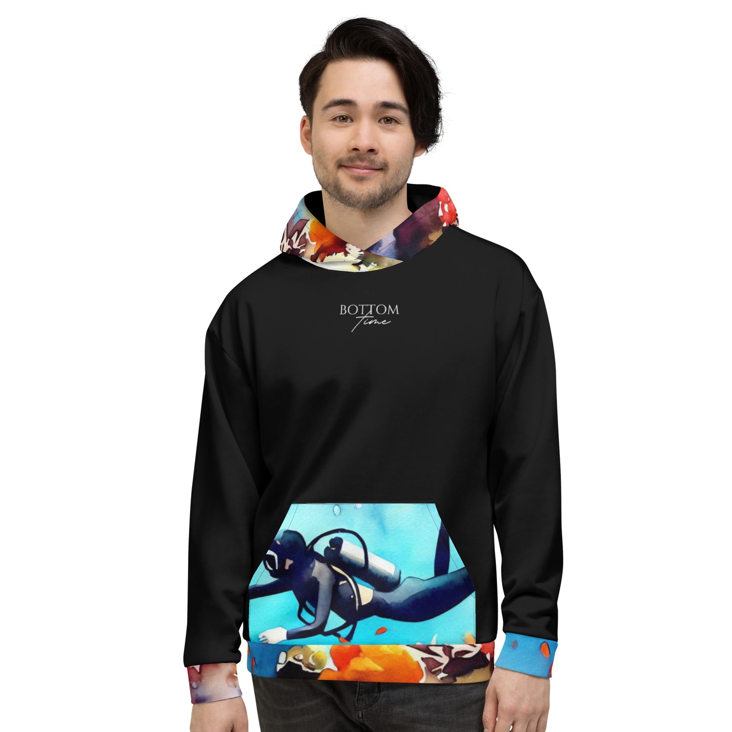 Bottom Time™ Eco-Friendly Unisex Hoodie, Watercolor