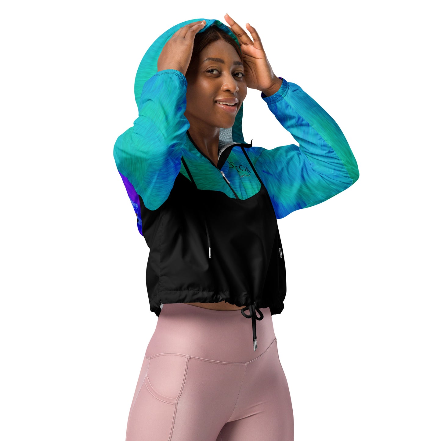 Bottom Time™ Women's Cropped Windbreaker, Shut Out Fear, Shark