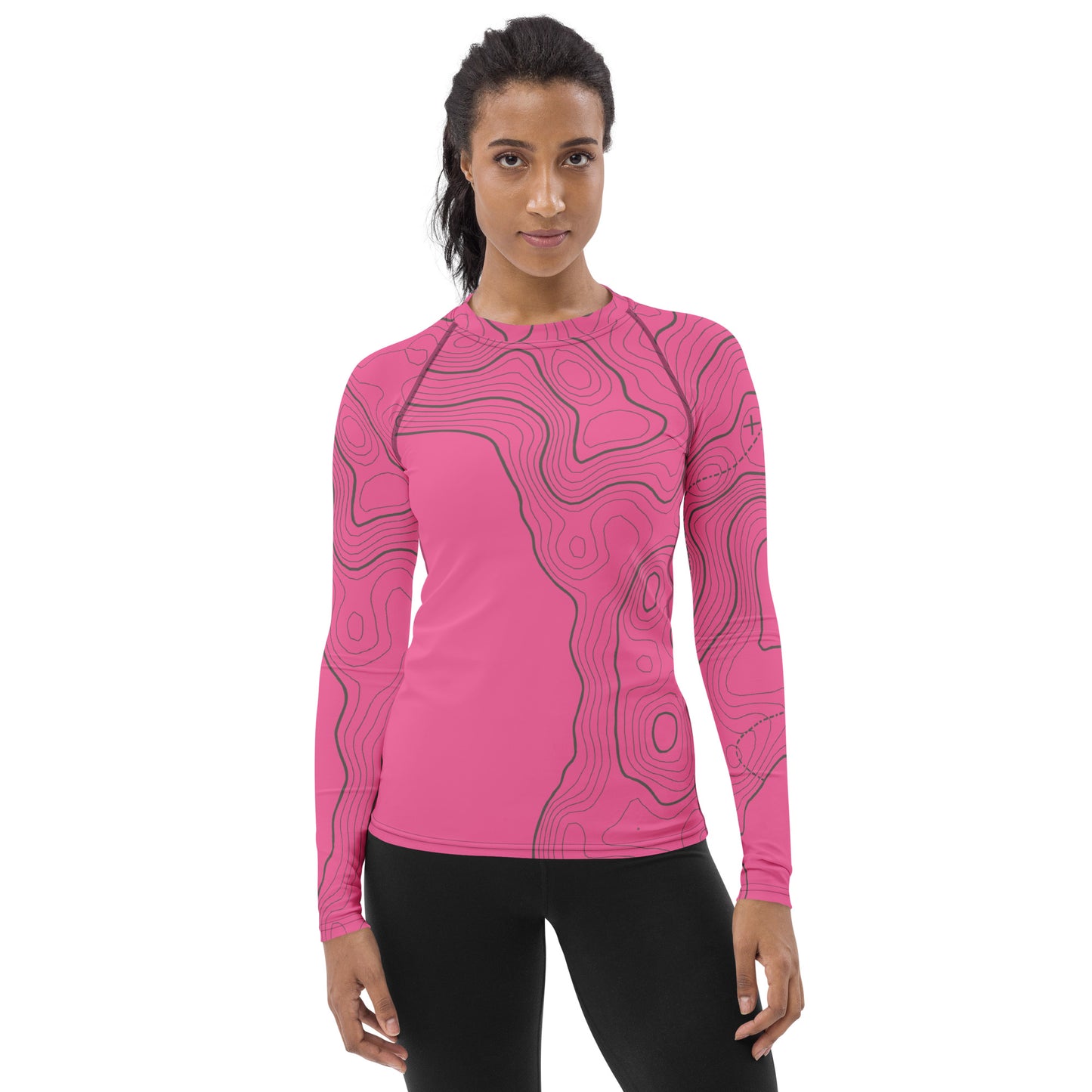 Bottom Time™ Eco-Friendly Women's Rash Guard, Ocean Floor, Pink, Sets