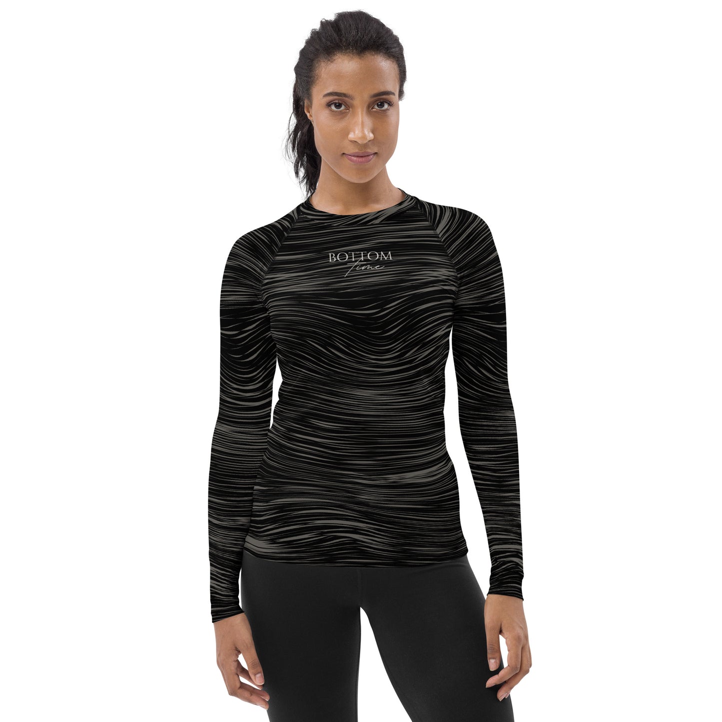 Bottom Time™ Eco-Friendly Women's Rash Guard, Black