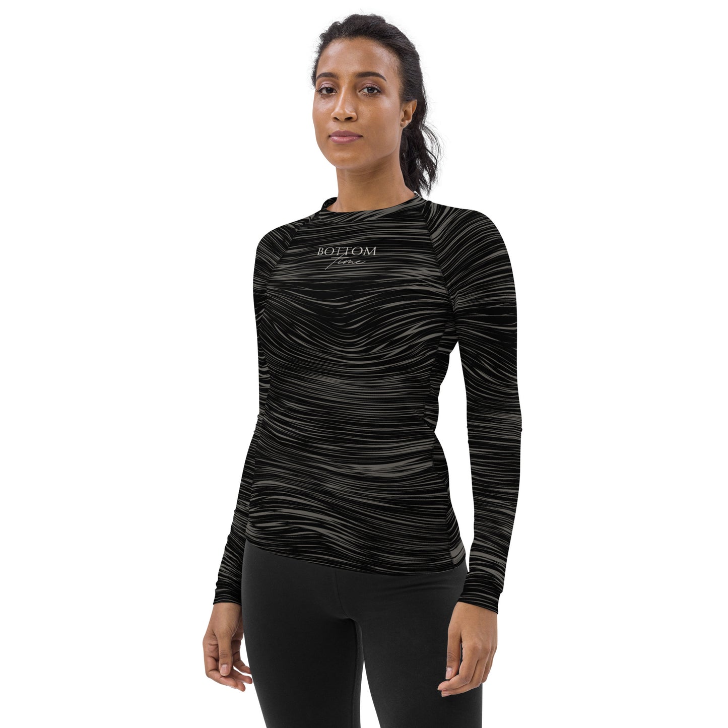 Bottom Time™ Eco-Friendly Women's Rash Guard, Black