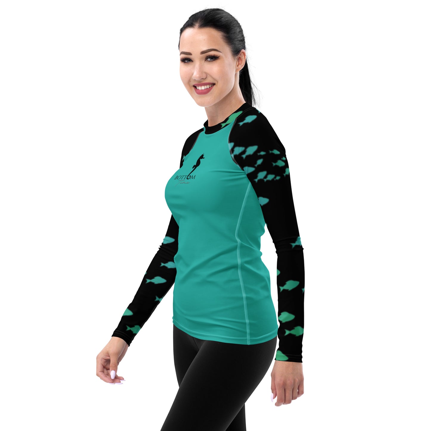 Bottom Time™ Eco-Friendly Women's Rash Guard Fish, Custom, Sets