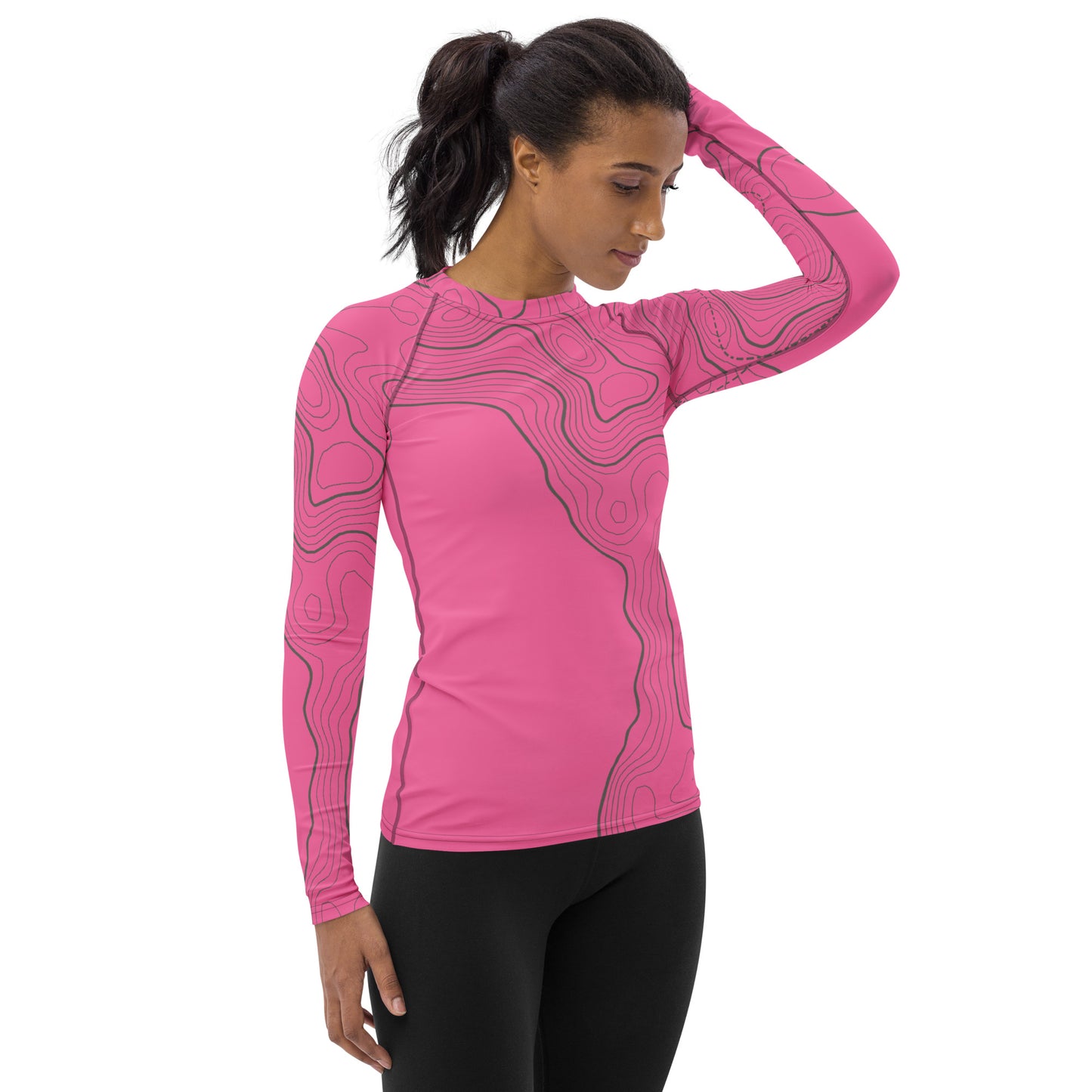 Bottom Time™ Eco-Friendly Women's Rash Guard, Ocean Floor, Pink, Sets