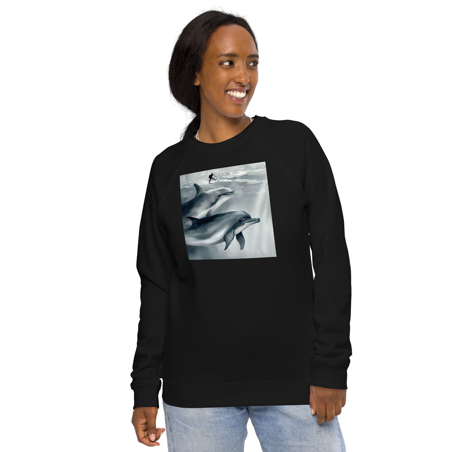 Bottom Time™ Eco-Friendly, Unisex Sweatshirt, Dolphin