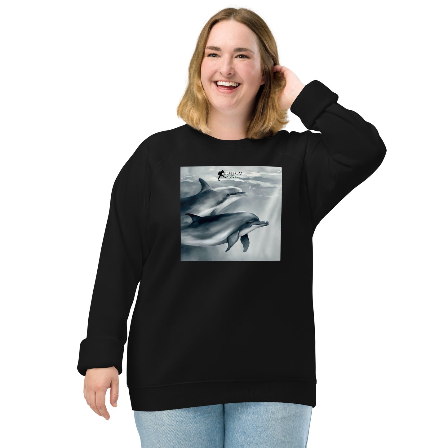 Bottom Time™ Eco-Friendly, Unisex Sweatshirt, Dolphin