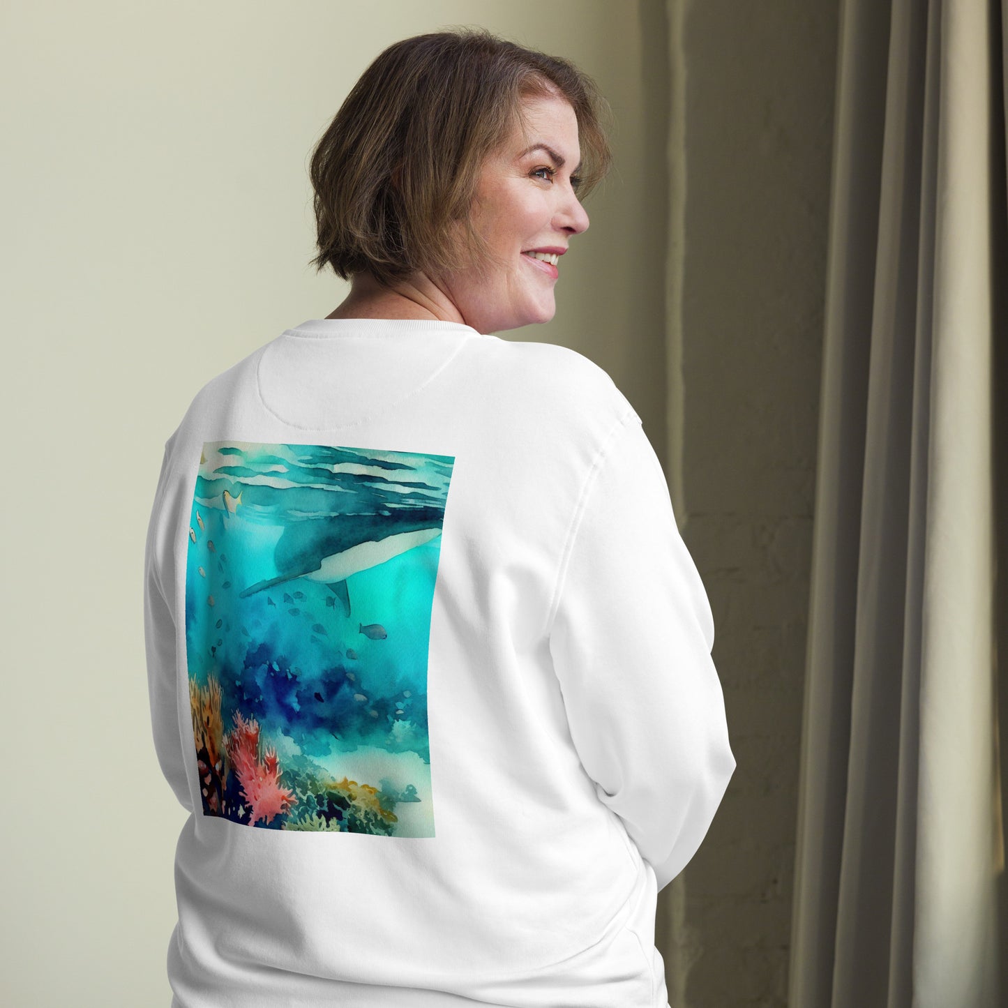 Bottom Time™ Eco-Friendly, Unisex Sweatshirt, Whale