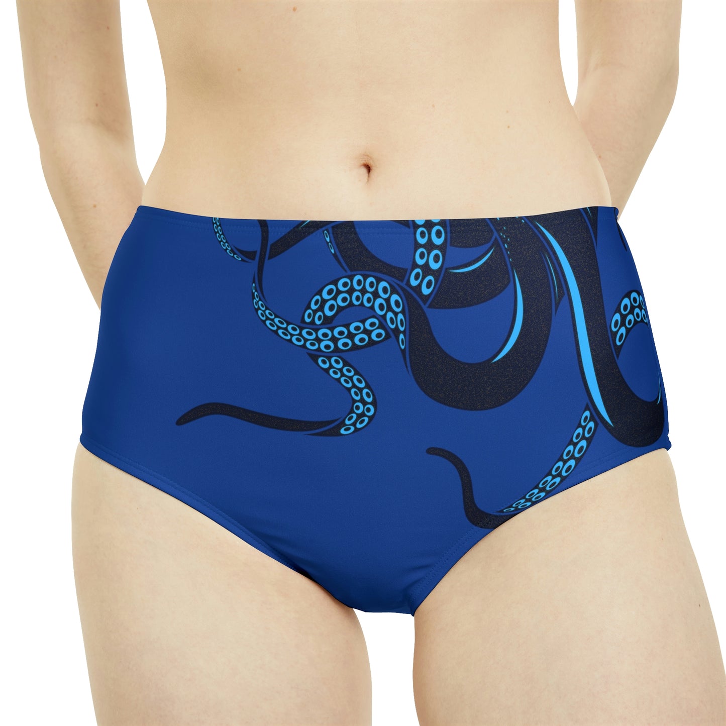 Bottom Time™ Eco-Friendly High-Waist Hipster Bikini Bottom, Octopus