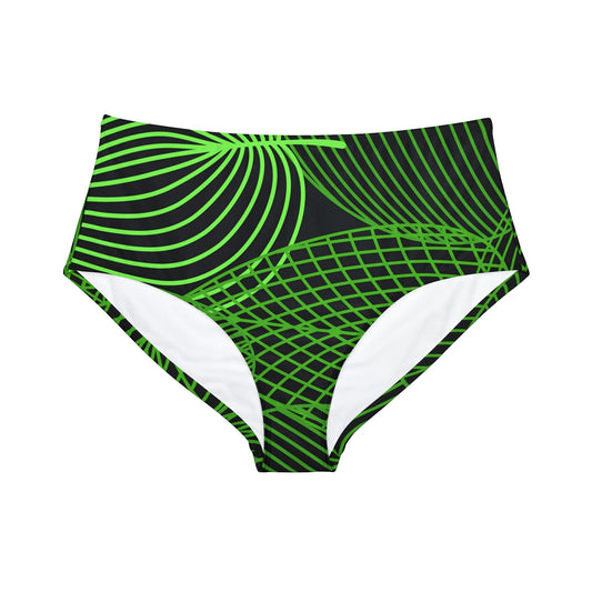 Bottom Time™ Eco-Friendly Recycled High-Waisted Bikini, Leaves