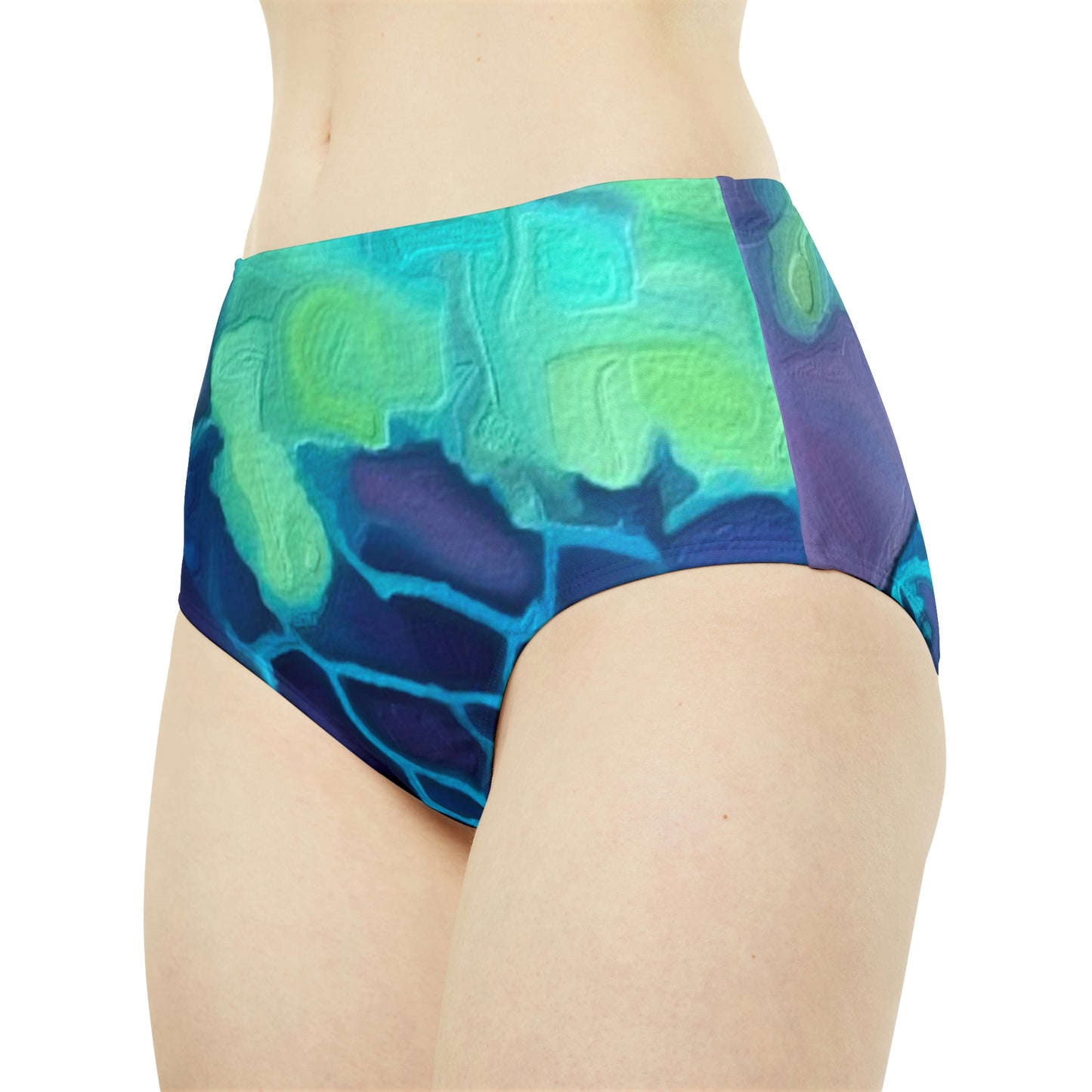 Bottom Time™ Eco-Friendly High-Waist Hipster Bikini Bottom, Sea turtle
