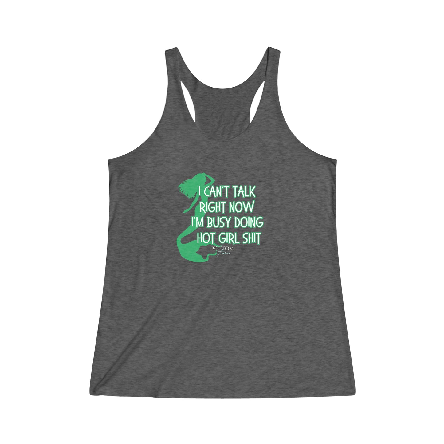 Women's Tri-Blend Racerback Tank, Green Mermaid