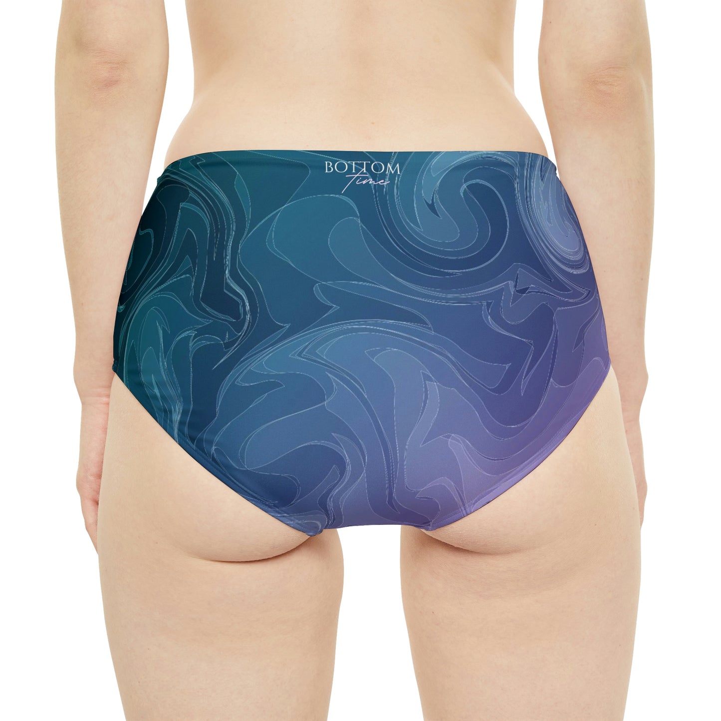 Bottom Time™ Eco-Friendly Recycled High-Waisted Bikini, Waves,