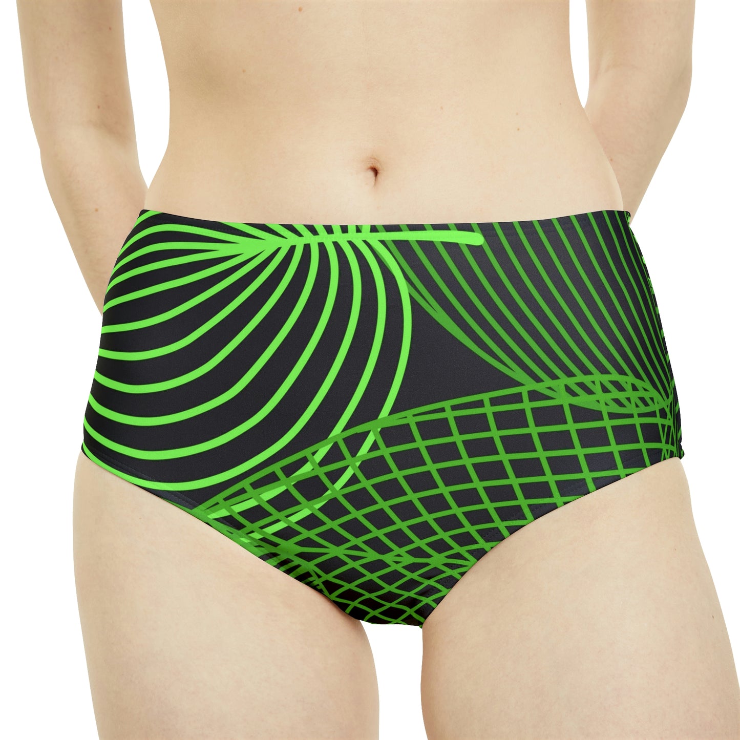 Bottom Time™ Eco-Friendly Recycled High-Waisted Bikini, Leaves