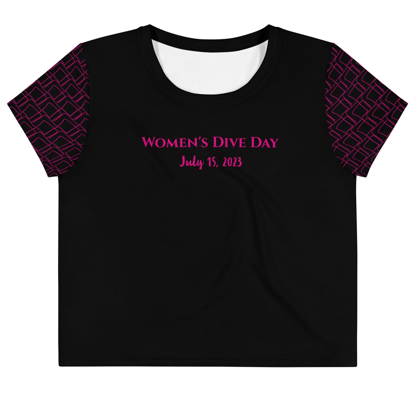 Bottom Time™ Eco-Friendly Women’s crop top, Women Scuba Diver, Women's Dive Day