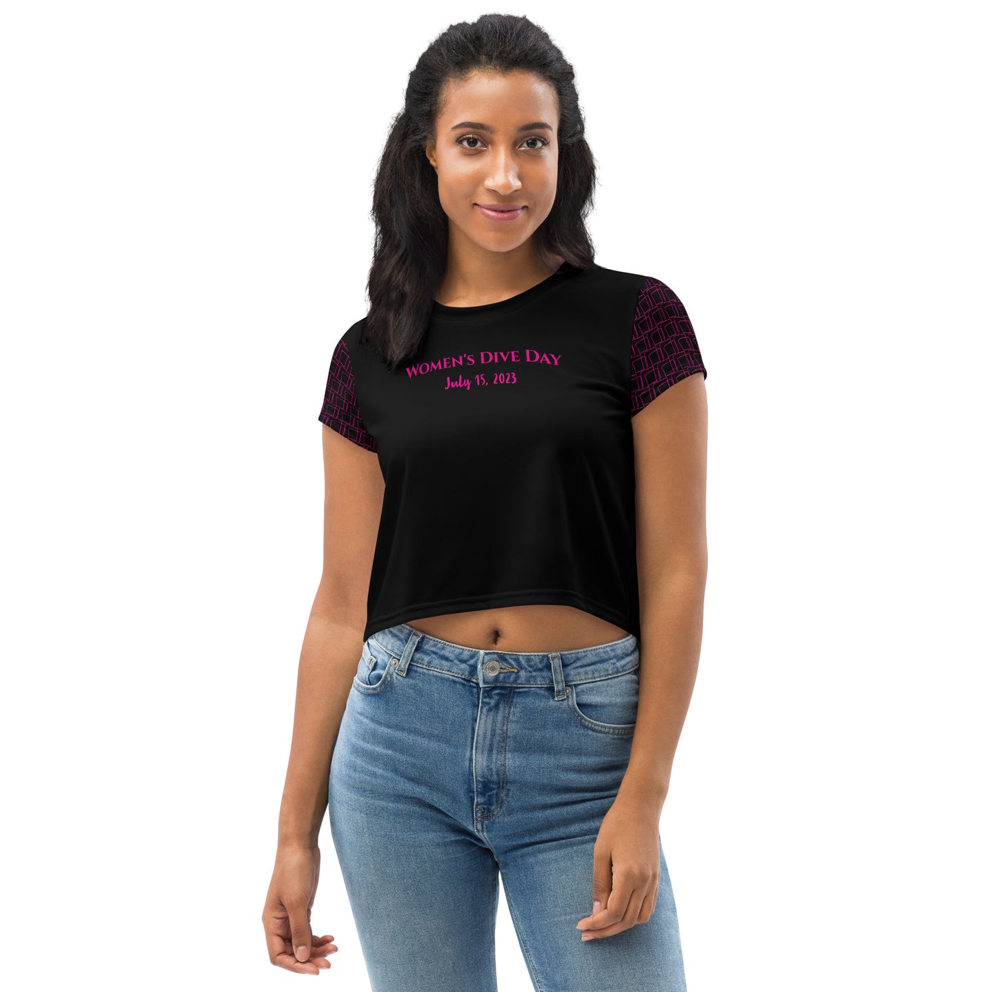 Bottom Time™ Eco-Friendly Women’s crop top, Women Scuba Diver, Women's Dive Day