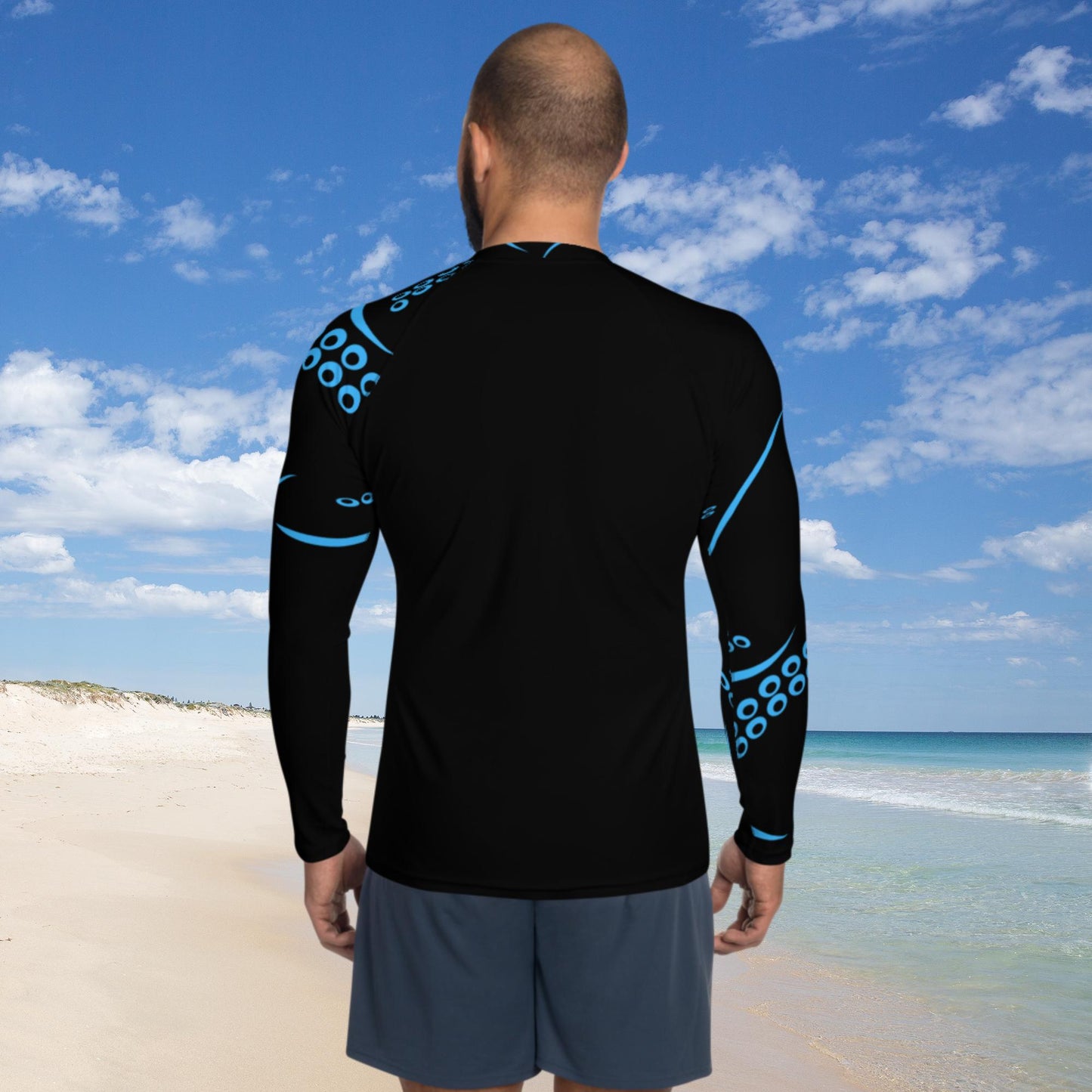 Bottom Time™ Eco-Friendly Men's Rash Guard, Ocean, Octopus. Sets