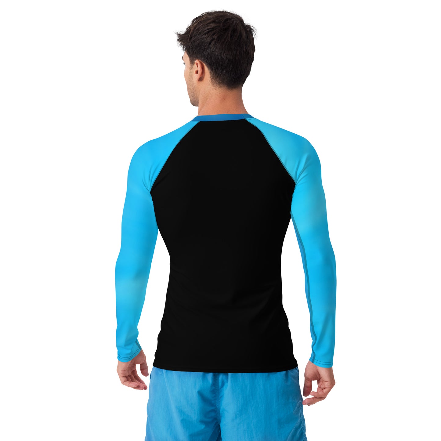 Bottom Time™ Eco-Friendly Men's Rash Guard, Bubbles, Sets, Blue