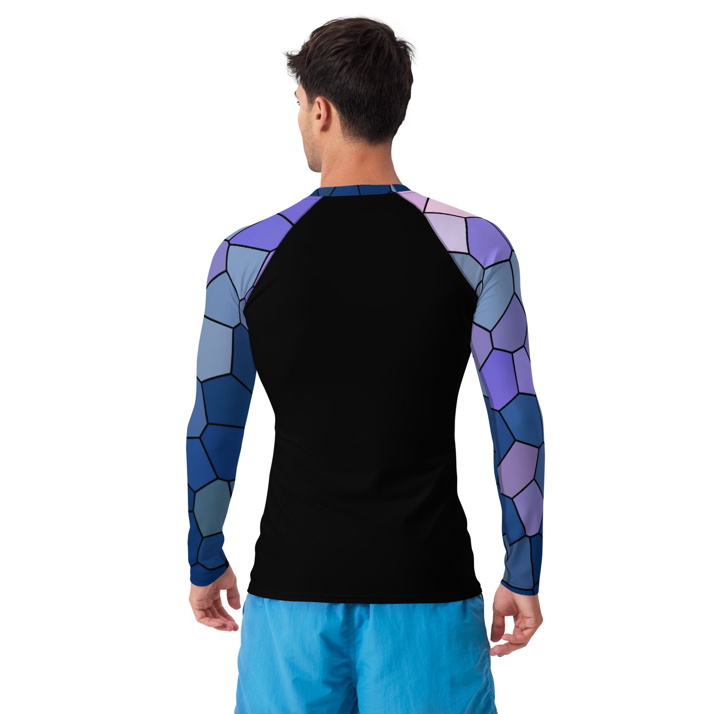 Bottom Time™ Eco-Friendly Men's Rash Guard, Ocean, Mosaic